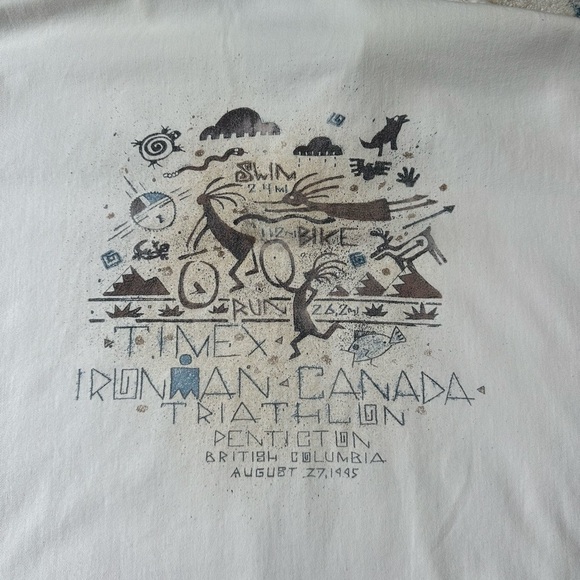 Vintage Penticton Ironman Triathlon Henley Shirt Large - Picture 4 of 6